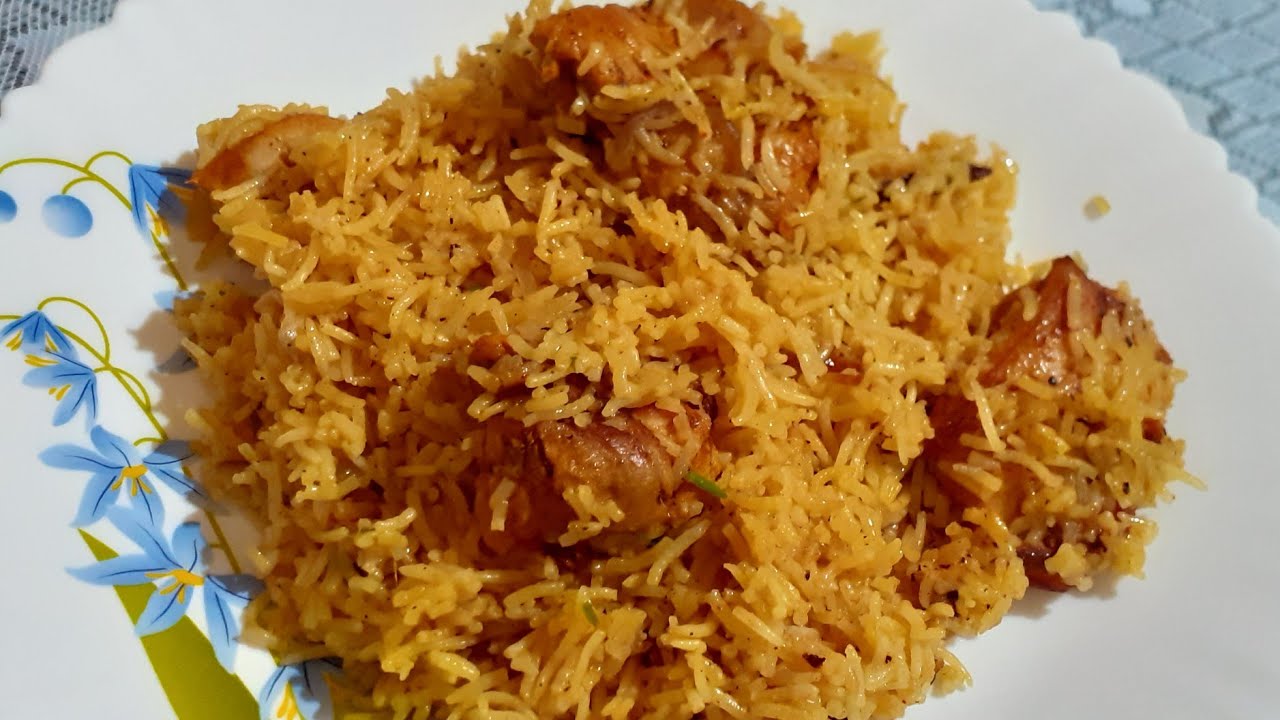 FRIED CHICKEN RICE / PULAO.... - YouTube