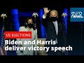 Vice President-elect Kamala Harris and President-elect Joe Biden delivers a victory speech