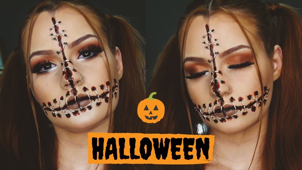 Tutorial Boneca Voodoo Macabra🪡🧵 Creepy Voodoo Doll Makeup Tutorial