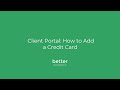 Client Portal: How to Add a Credit Card