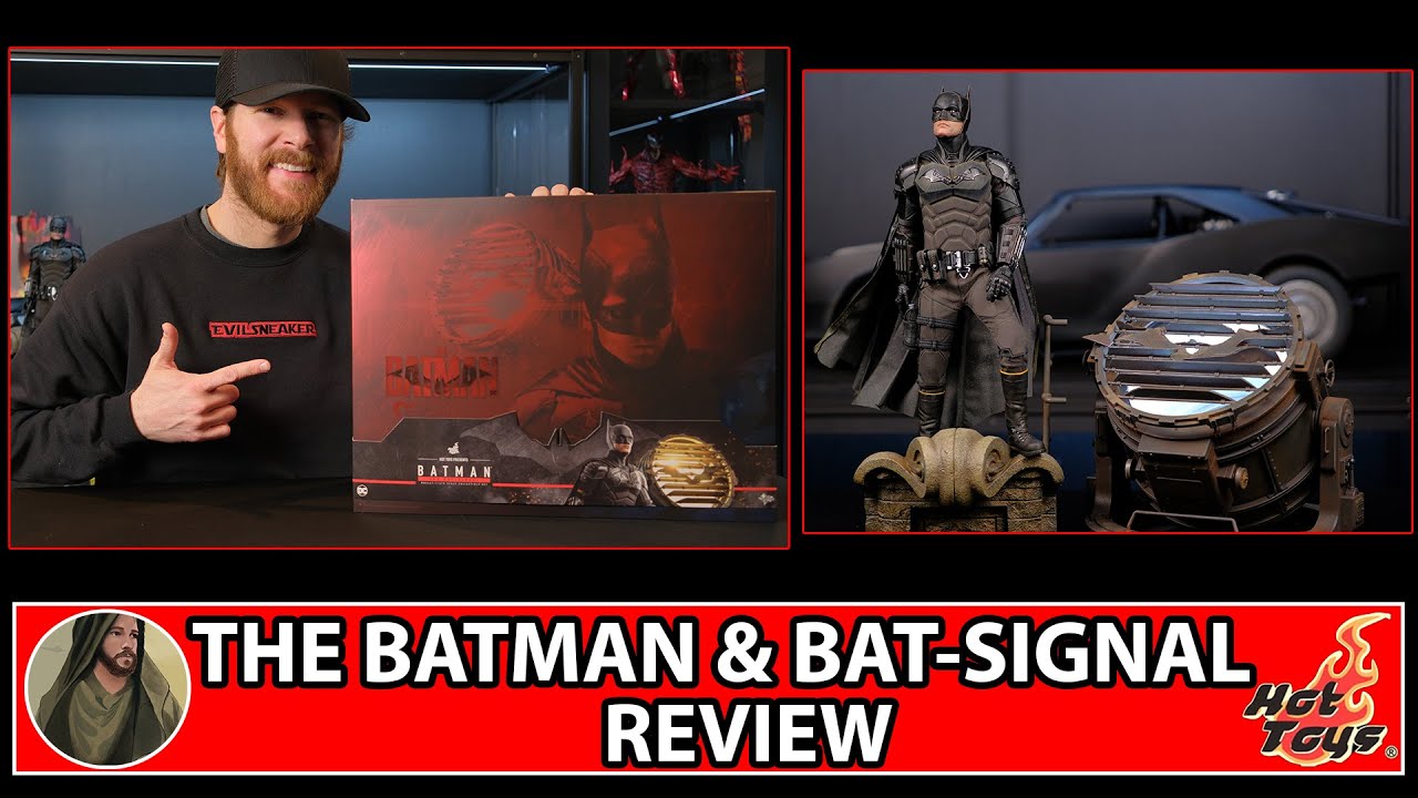 Распаковка и обзор Hot Toys The Batman и Bat-Signal