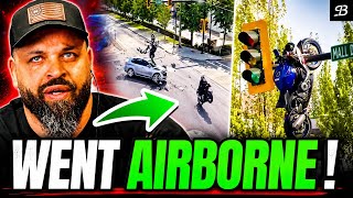 INSANE 100+ MPH Motorcycle Crash Sends Bike Flying Like a Rocket