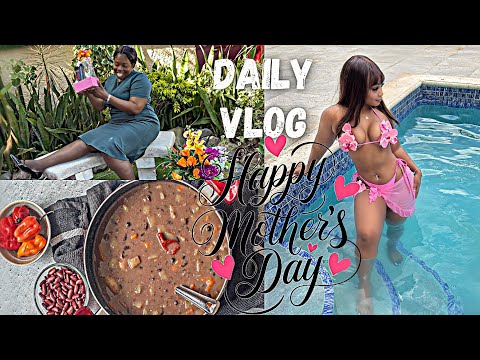 DAILY VLOG- Cook Red Peas Soup For The First Time + Mother’s Day + New Furniture + Lunch Date w/ Mom