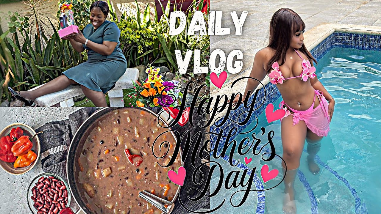 DAILY VLOG- Cook Red Peas Soup For The First Time + Mother’s Day + New Furniture + Lunch Date w/ Mom