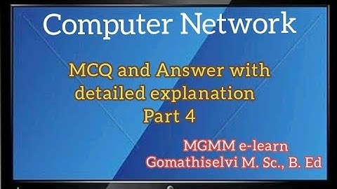 Computer Network - Part 4 MCQ and Answer with detailed explanation in tamil