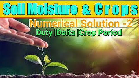 Numerical Solution On Soil Moisture & Crop Relationship|Duty |Delta |Base Period🔥