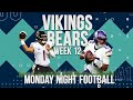 Monday Night Football Preview: Bears, Vikings Battle In NFC North Clash