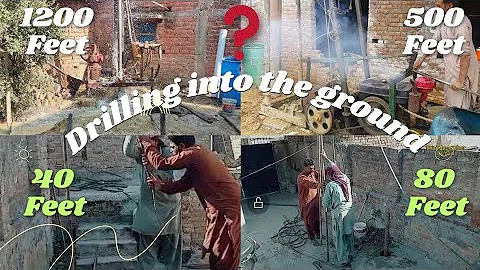 DIY Water drilling by hand/most satisfying borewell complete drilling/drilling process /hand pump
