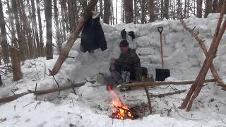 2017г.  Поход с ночёвкой в зимнем лесу без палатки.