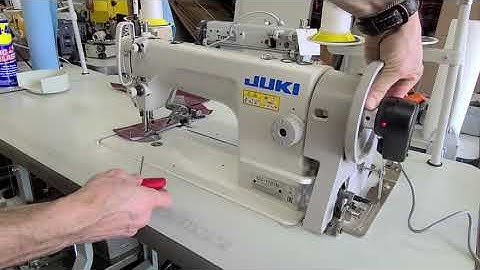 Installing needle positioner on a Juki DU-1181N