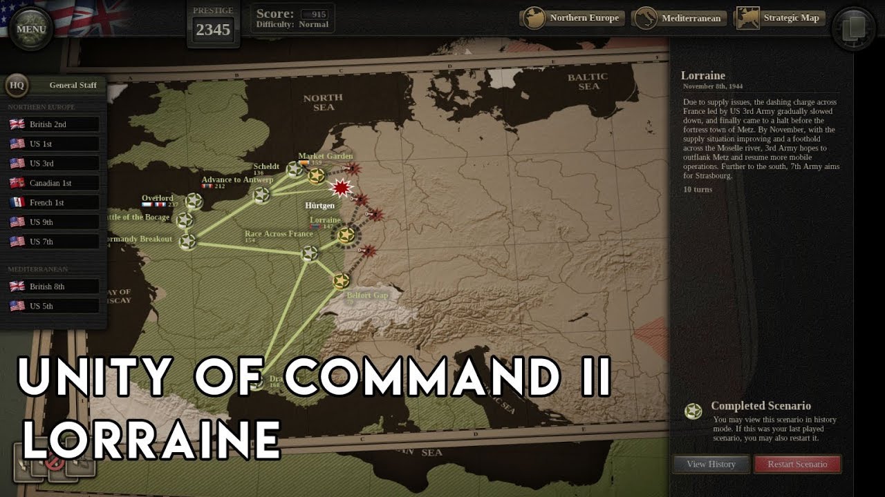 UNITY OF COMMAND II - VICTORY TO THE WEST -Lorraine - YouTube