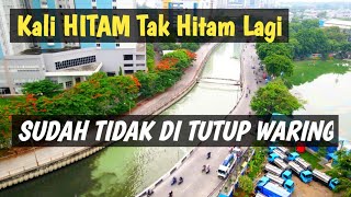 kali hitam belakang wisma atlet kemayoran sudah semakin bersih tak ditutup waring lagi aliran lancar