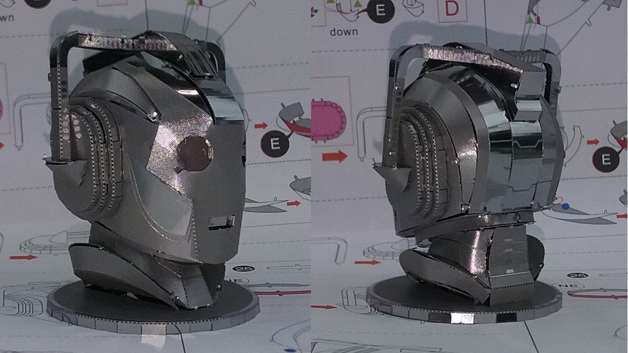 Metal Earth build Cybermand Head Doctor Who YouTube