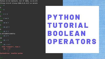 Python Tutorial Crash Course - Lesson 5 - Boolean Operators