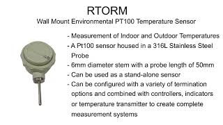 RTORM   Wall Mount Environmental PT100 Temperature Sensor
