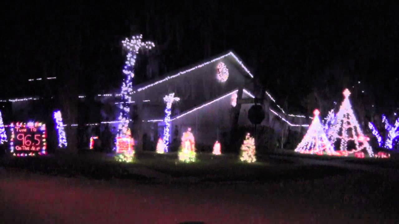 Indian Trail Palm Harbor Christmas Light Show 2012 YouTube