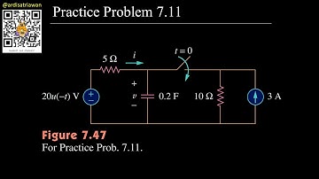 Practice Problem 7.11 Fundamental of Electric Circuits (Sadiku) 5th Ed - First Order RC Circuit