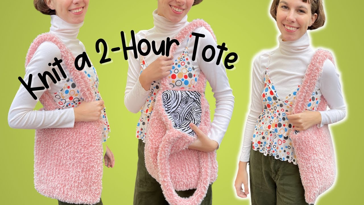 How to KNIT a BAG in 2 HOURS  Easy Knitting Project! 