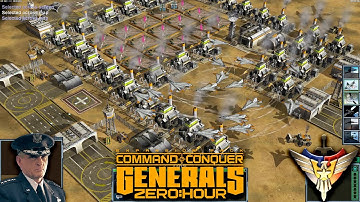 Air Force 1vs7 Random Generals | Command & Conquer Generals Zero Hour