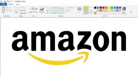 How to draw the Amazon (company) logo using MS Paint | How to draw on your computer
