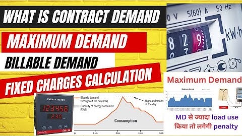 Contract Demand || Maximum Demand (MD) || Fixed Charges ||Sanctioned Load ||Billable Demand ||