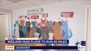 Midland man runs 65 miles for his birthday and for the Midland Humane Coalition