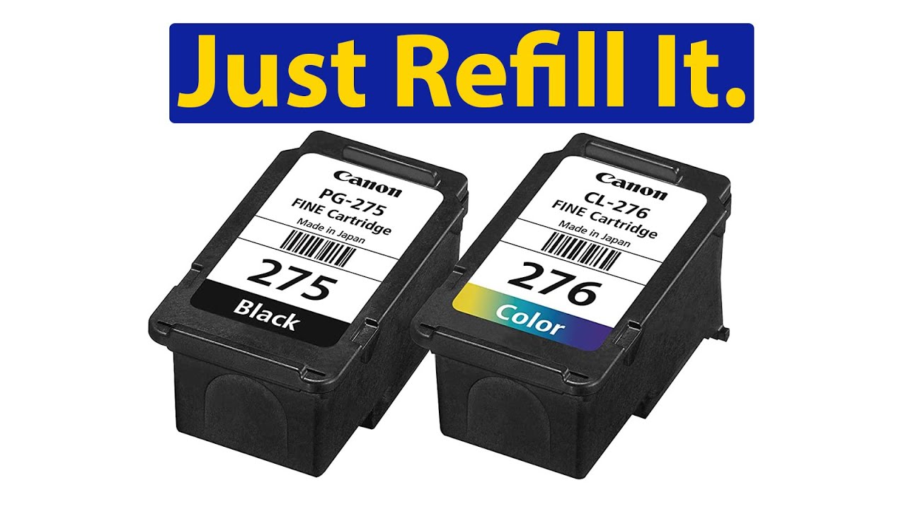 No.1 Detailed Guide to Refill Canon PG-275 CL-276, PG-275XL & CL-276XL -  YouTube