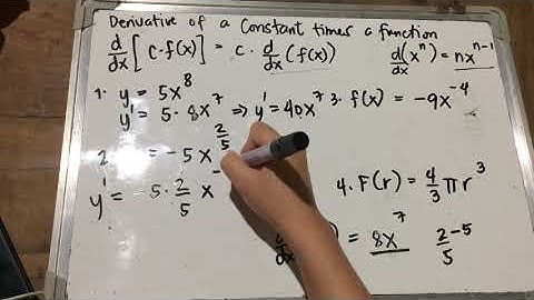Derivative of a constant times function