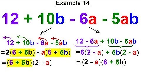 Algebra - Ch. 7: Factoring Practice Problems (15 of 21)  Example 14