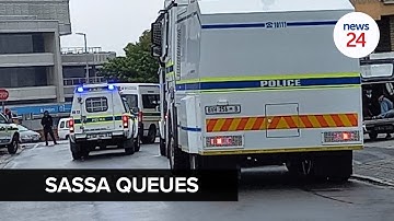 WATCH | Police spray Sassa grant applications with water in Bellville for not social distancing