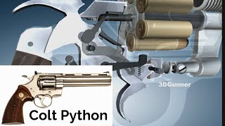 3D Animation: How a Colt Python Revolver works