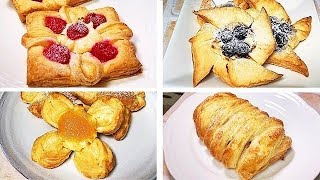 冷凍パイ生地を使った簡単スイーツ4種類Puff Pastry 4 Ways