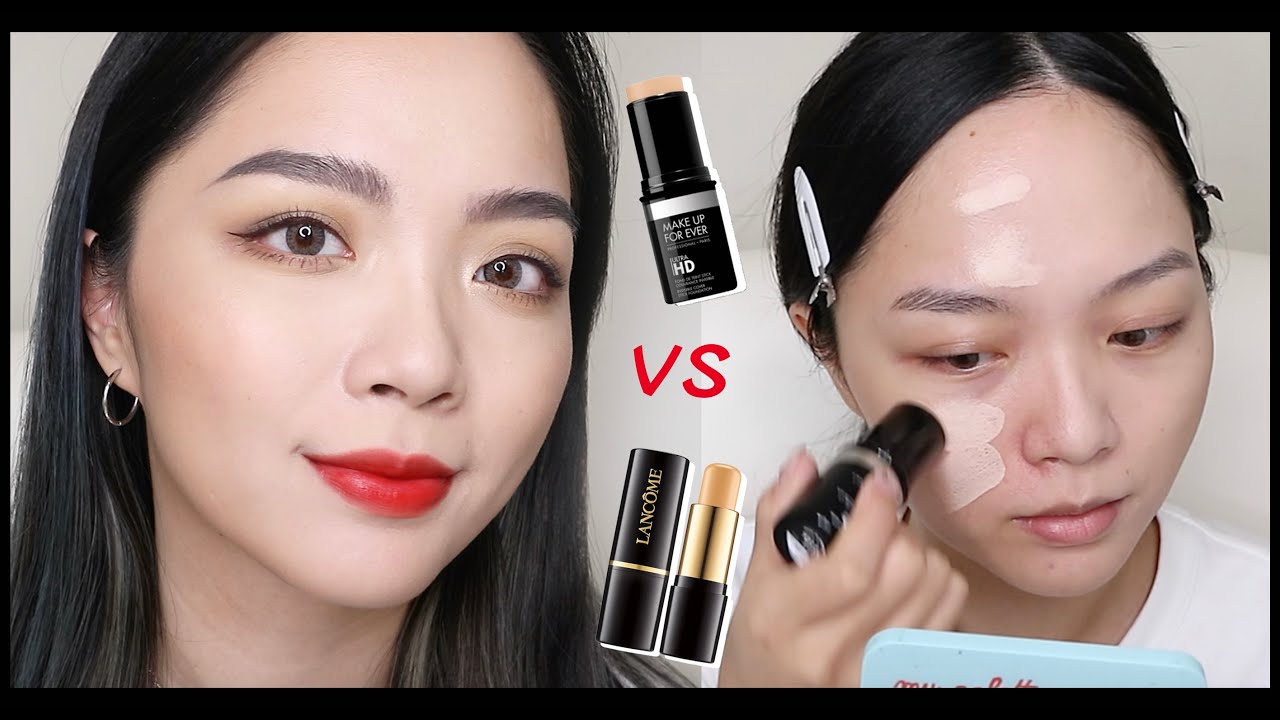 專櫃粉條pk 8小時實測 Make Up For Ever Ultra Hd 超進化無瑕粉妝條vs 蘭蔻零粉感超持久粉底棒 Tang Ful Youtube