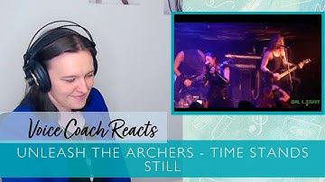 Voice Coach Reacts | Unleash the Archers - Time Stands Still (Live in Montreal)
