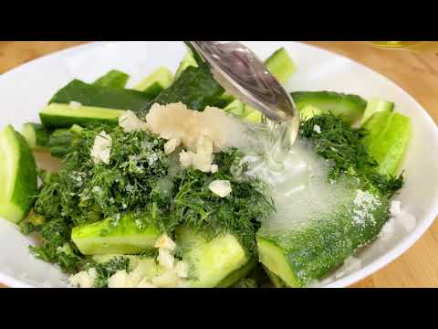 Маринованные огурцы всего  за 10 минут. Быстрый, вкусный и простой рецепт.