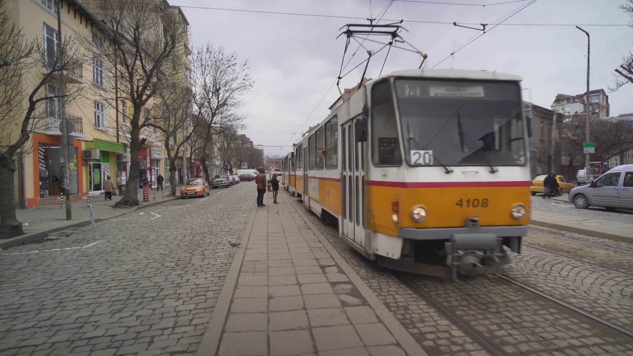Bulgaria, Sofia, tram 20 ride from Women's Market to Geo Milev