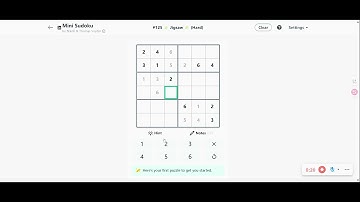 Linkedin Mini Sudoku #125 Today