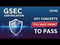 GSEC Certification Audio Guide (2025) — Key Concepts You MUST Know to Pass