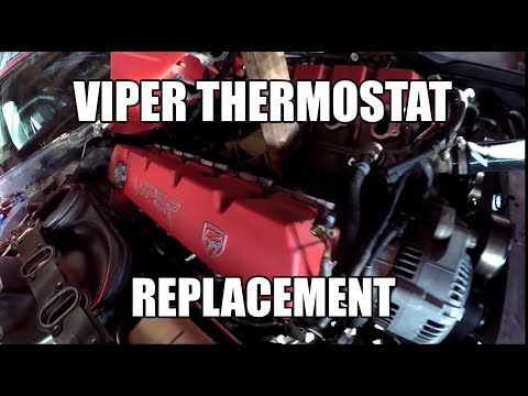 HOW TO replace thermostat in a DODGE VIPER - DIY