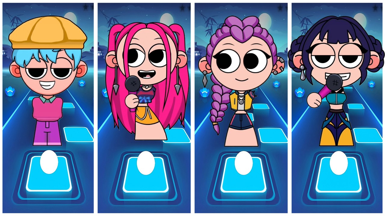 Kpop Demon Hunters 🆚 SAJA Boys 🎮 Tiles Hop EDM RUSH