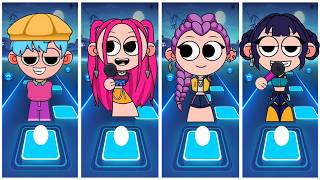 Kpop Demon Hunters 🆚 SAJA Boys 🎮 Tiles Hop EDM RUSH screenshot 3