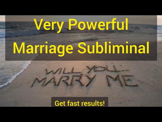 VERY POWERFUL! Subliminal ! Get Married To Your Desired Person | Marriage Subliminal class=
