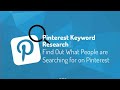 Pinterest Keyword Research - Find Out What People are Searching for on Pinterest