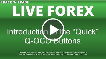 Forex - Introduction to the "Quick" Q-OCO Buttons