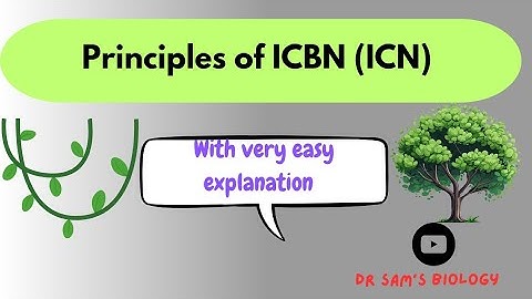Principles of ICBN (ICN)| Taxonomy| Botany| Biology|