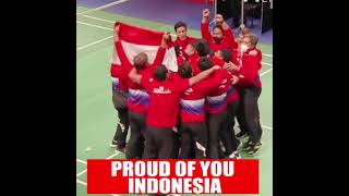 Winning Moment Of Indonesia Thomas Cup 2021 #short