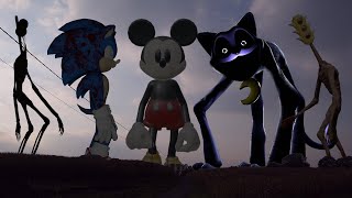 Siren Head VS Catnap VS Mickey Mouse VS Sonic.EYX VS Traffic Light Head