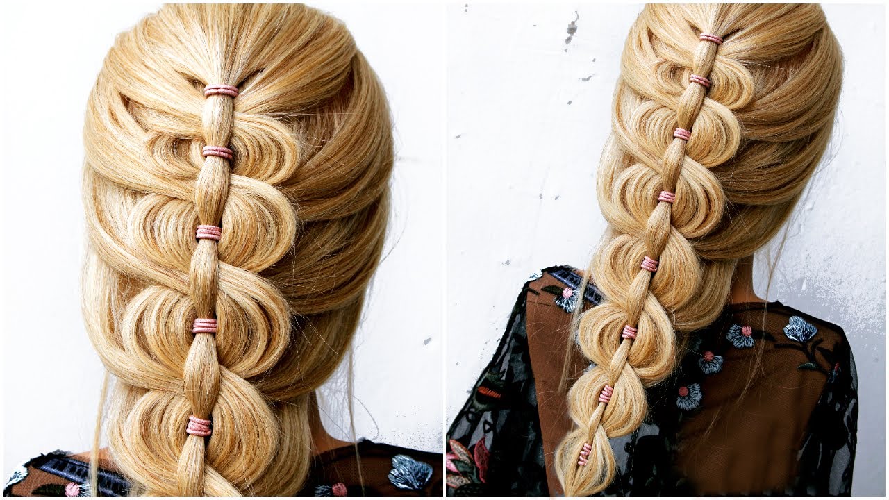 EASY BRAID with hairbands 😱 new hairstyle for wedding and party ...