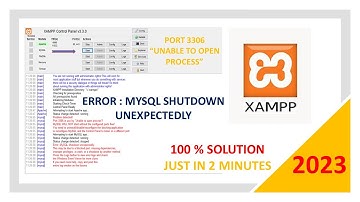 [FIXED] Error: MySQL shutdown unexpectedly | MySQL is not working in XAMPP Server | PhpMyAdmin Error