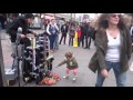 Amazing PVC "Pipe Guy" style Flip flop drummer: playing House/Trance/Techno in Camden Market, London